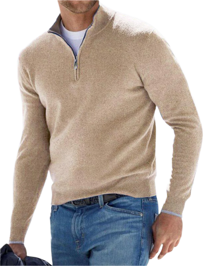 Eleganter Zip-Pullover