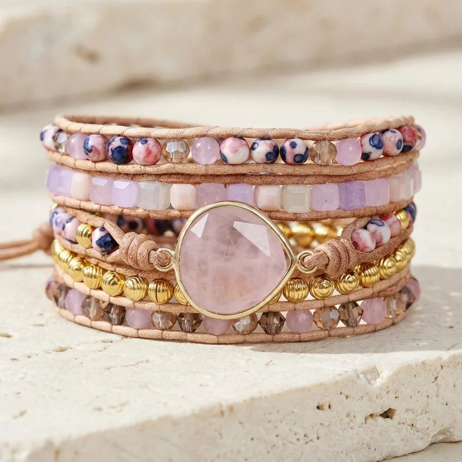 Healing Rose Quartz Bracelet - Rose Quartz
