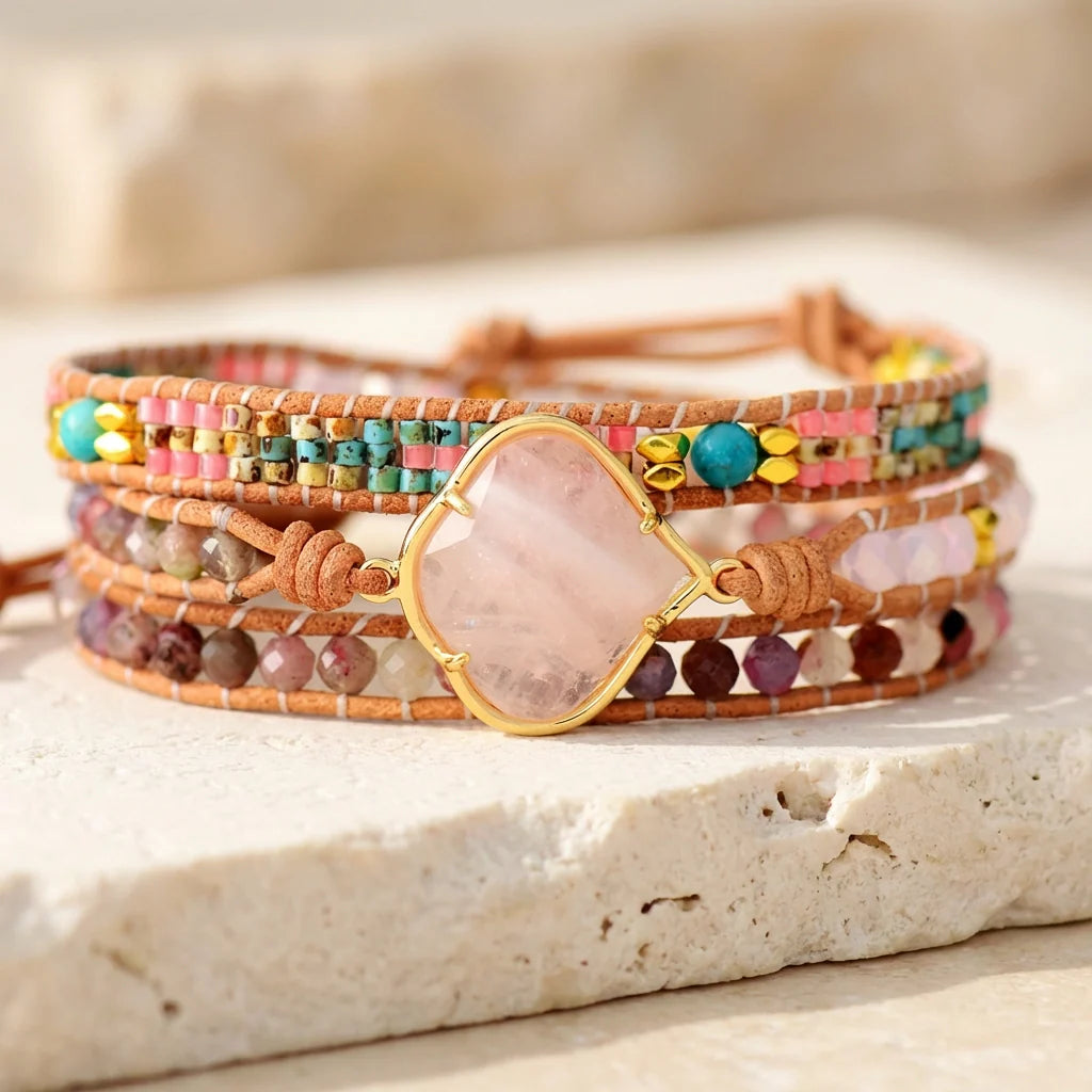 Peaceful Rose Quartz Bracelet - Rose Quartz