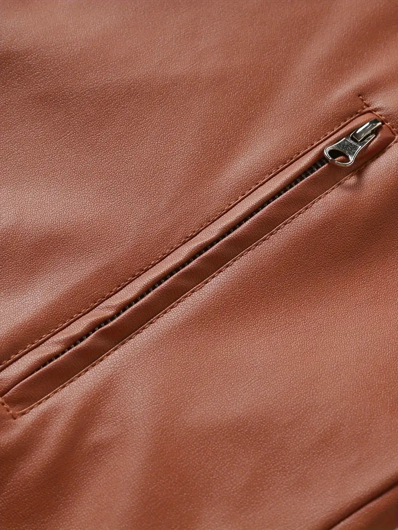 Lässige Lederjacke