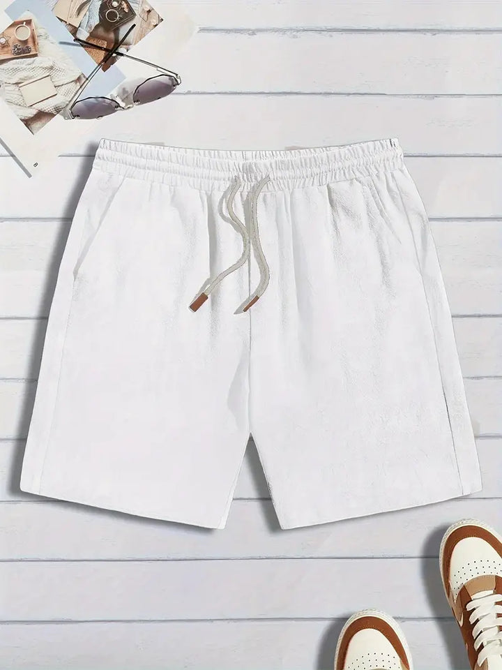Lässige Leinen Kurze Hose