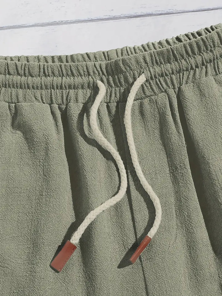 Lässige Leinen Kurze Hose