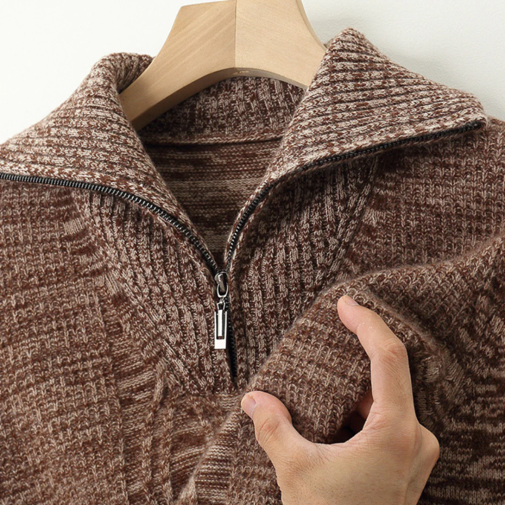 Taranto Merino Wolle Zip Pullover