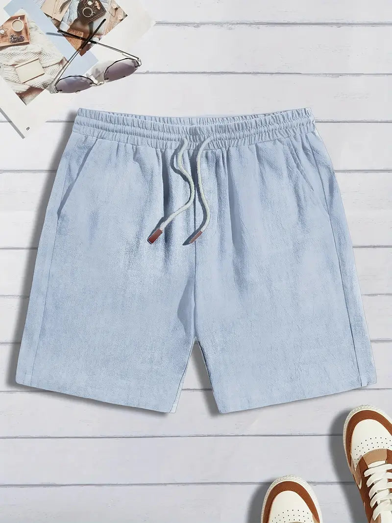 Lässige Leinen Kurze Hose