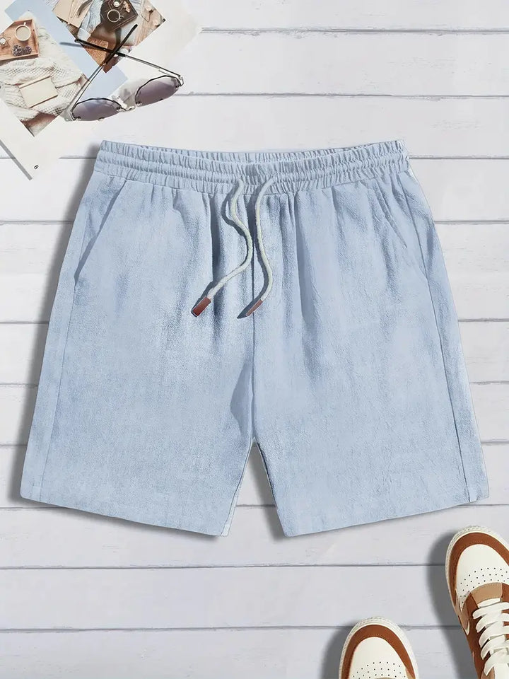 Lässige Leinen Kurze Hose