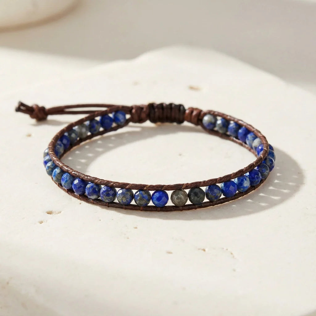 Woven Energizing Bracelet - Lapis Lazuli