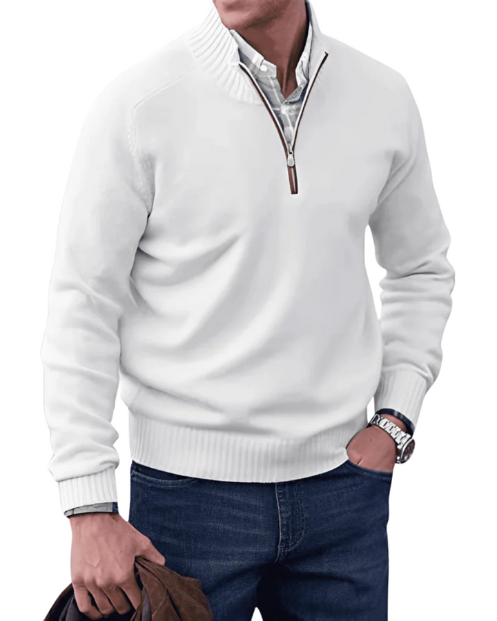 Lässiger Zip-Pullover