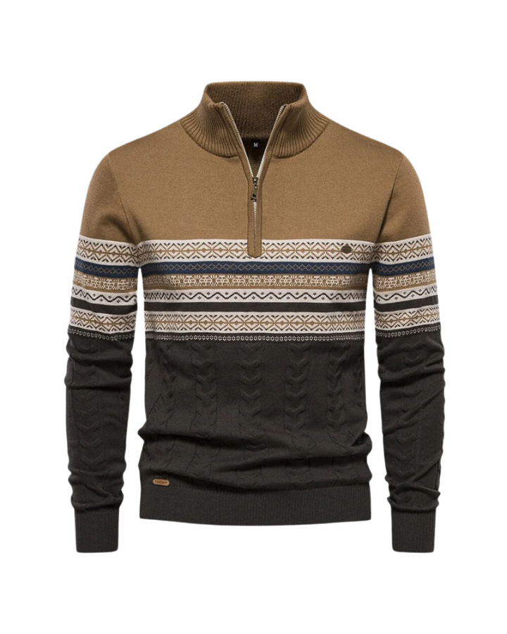 Frederico Baumwoll-Ritssweater mit Muster