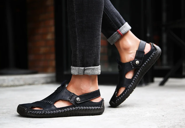 Klassische Leder Sandalen