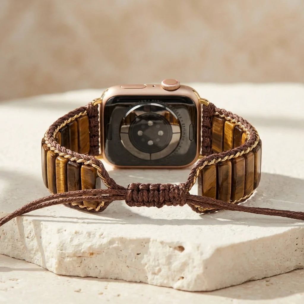 Powerful Tiger's Eye Apple Watch Band - Tiger's Eye