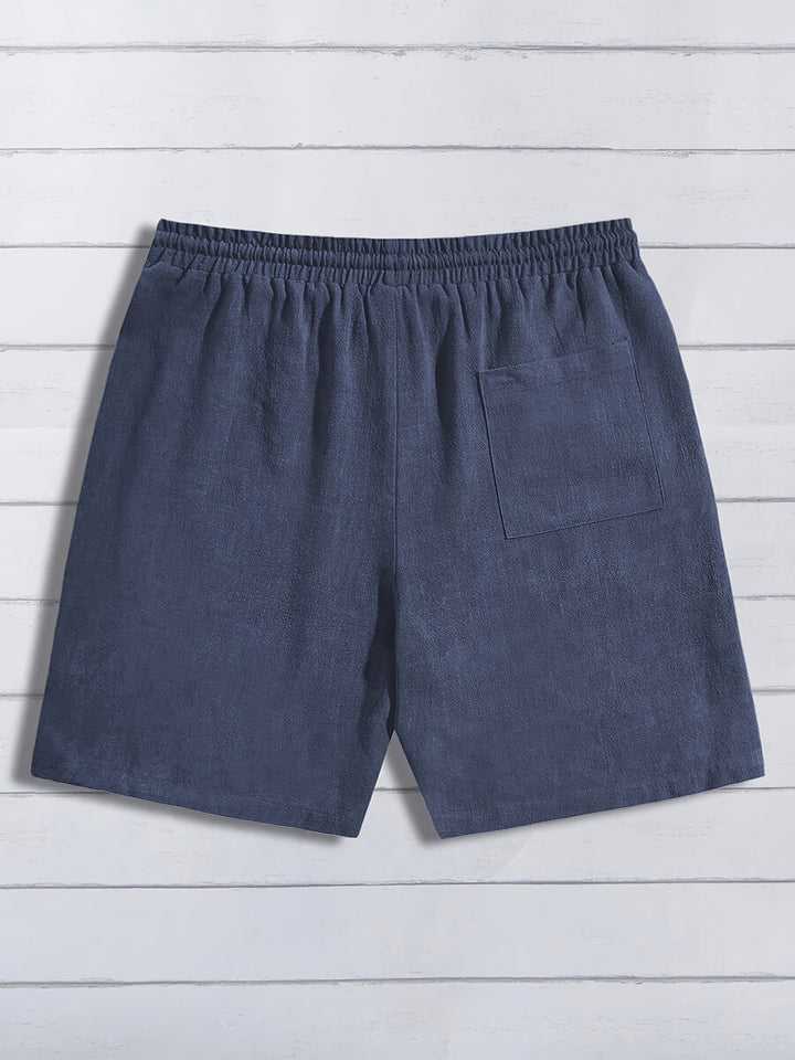 Lässige Leinen Kurze Hose