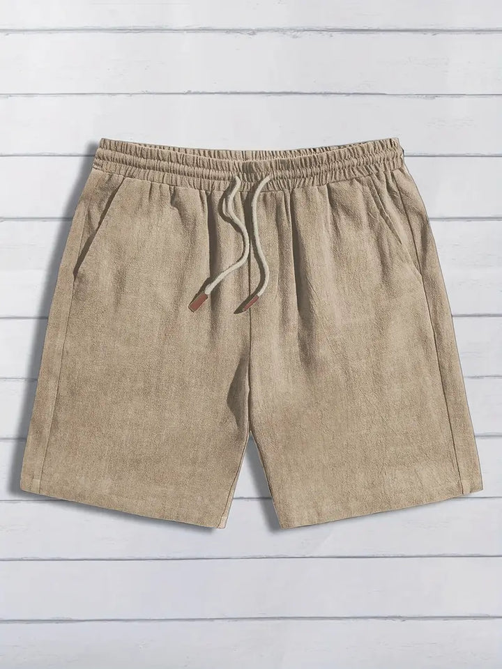 Lässige Leinen Kurze Hose