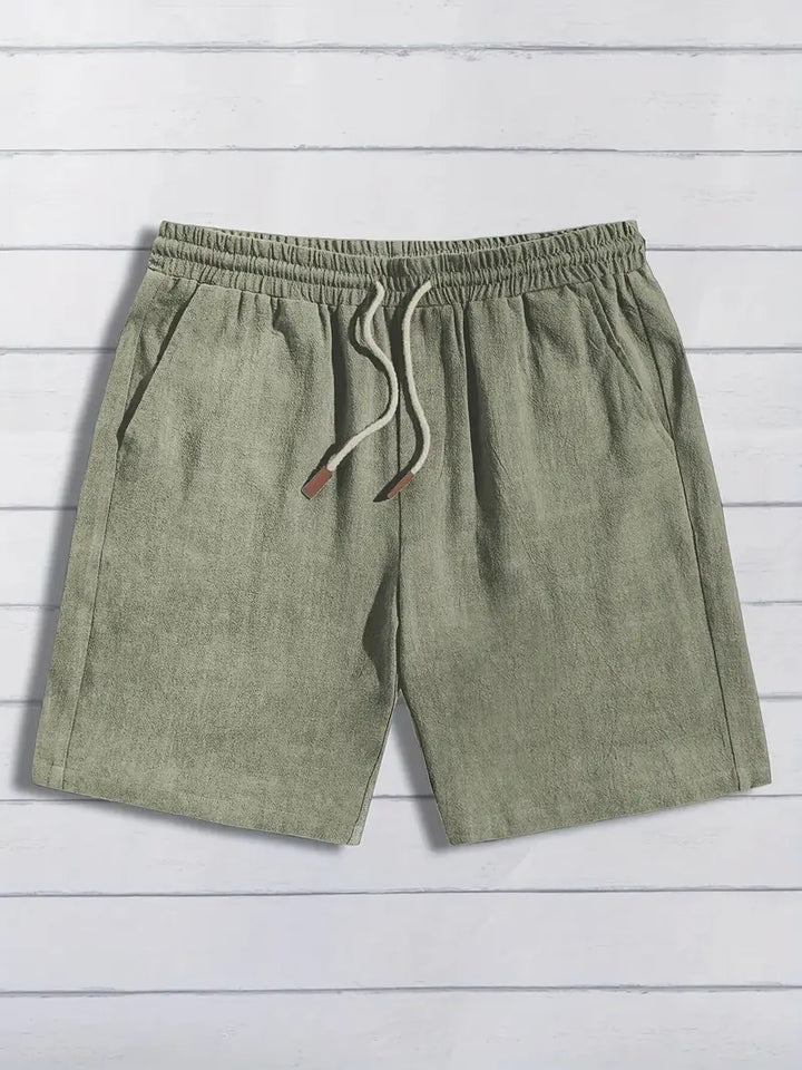 Lässige Leinen Kurze Hose