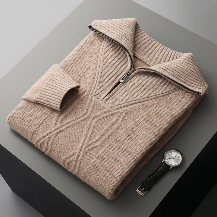 Taranto Merino Wolle Zip Pullover