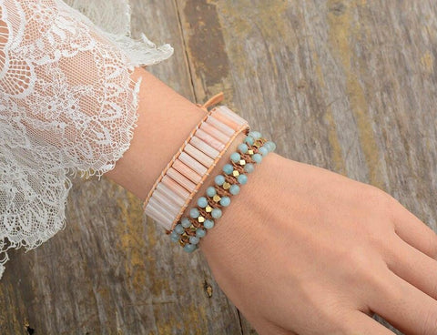 Woven Amazonite Bracelet - Amazonite 