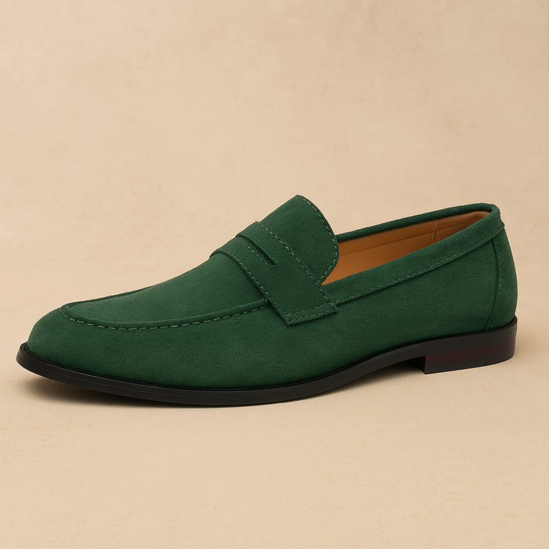 Old Money Wildleder Penny Loafers