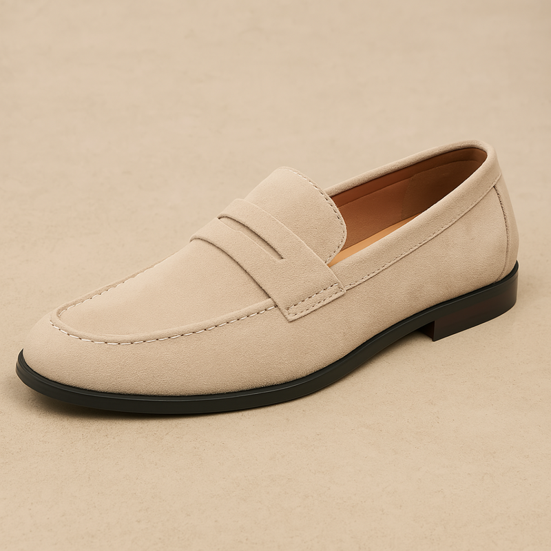 Old Money Wildleder Penny Loafers