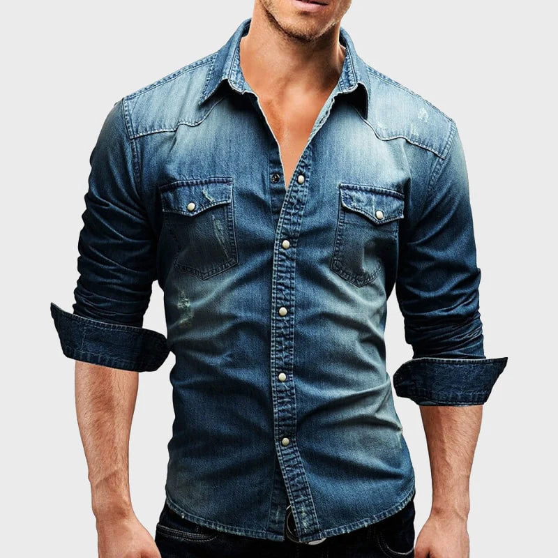 Elegantes Denim-Hemd
