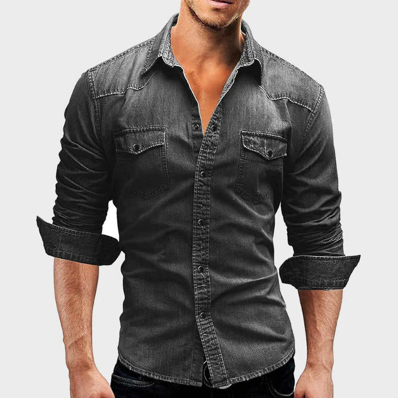Elegantes Denim-Hemd