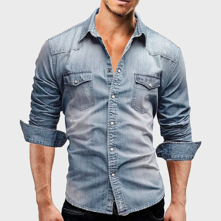 Elegantes Denim-Hemd