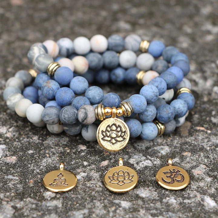 Jasper & Blue Aventurine Mala - Aventurine