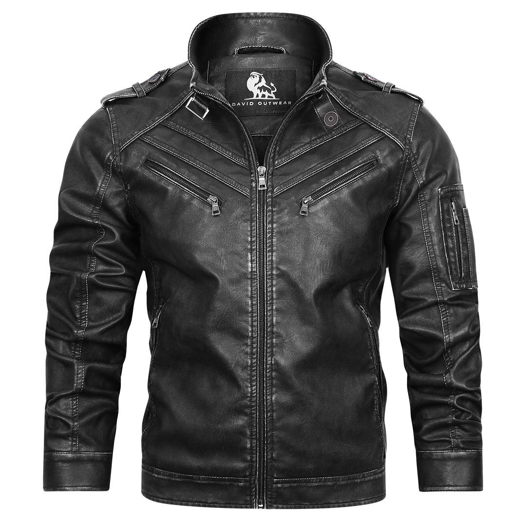 Lässige Lederjacke
