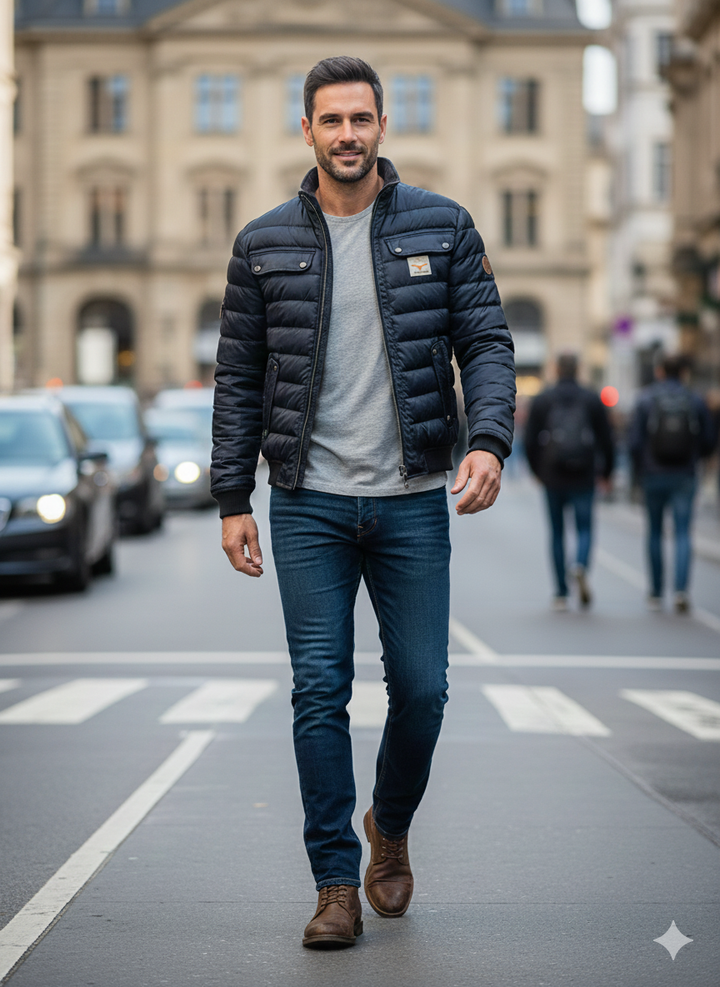Elegante gepolsterte Jacke für die Stadt
