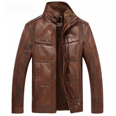 Hochwertige Leder Herrenjacke