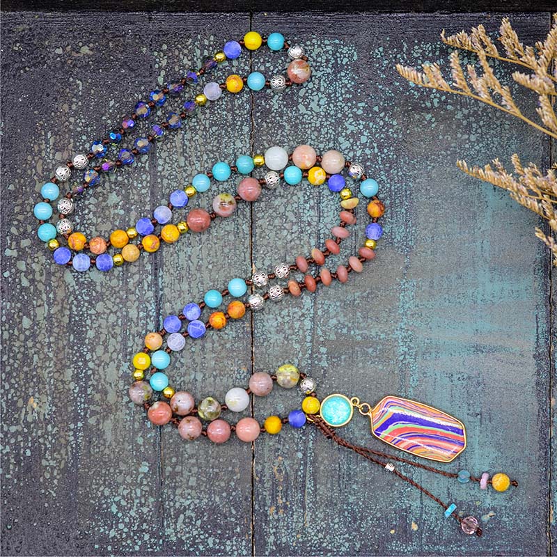 Colourful Transformation Necklace - Malachite