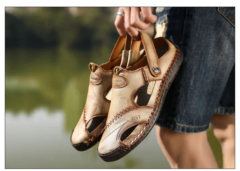 Klassische Leder Sandalen