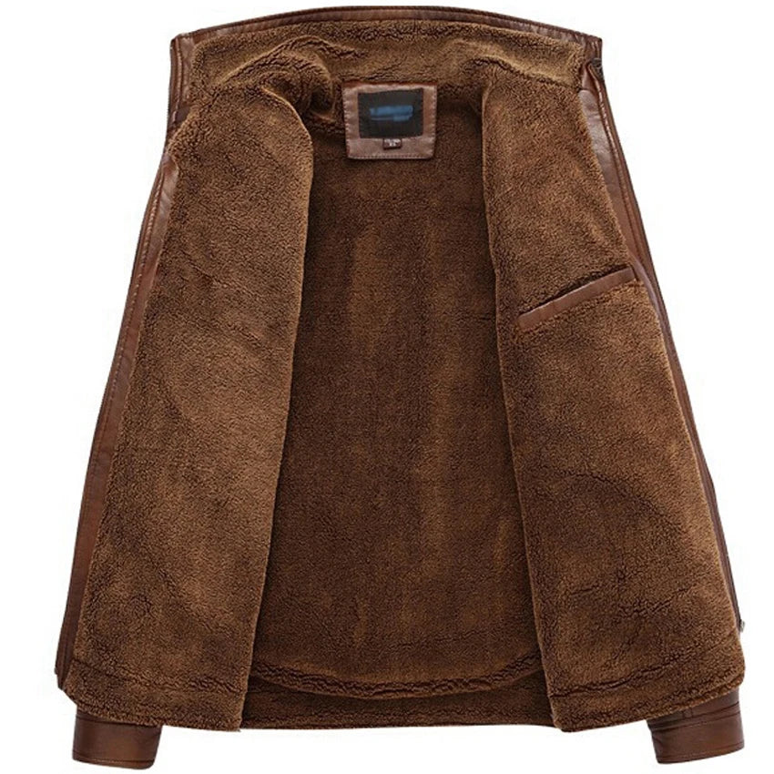 Hochwertige Leder Herrenjacke