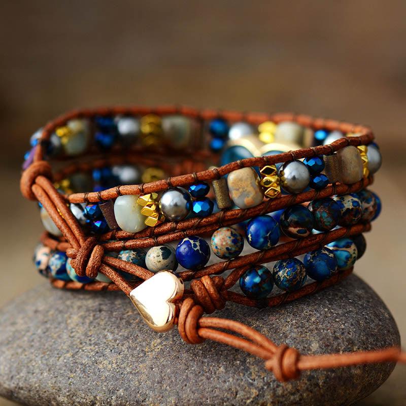 Motivated Heart Bracelet - Jasper