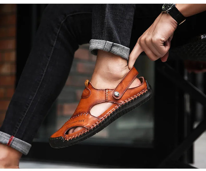 Klassische Leder Sandalen