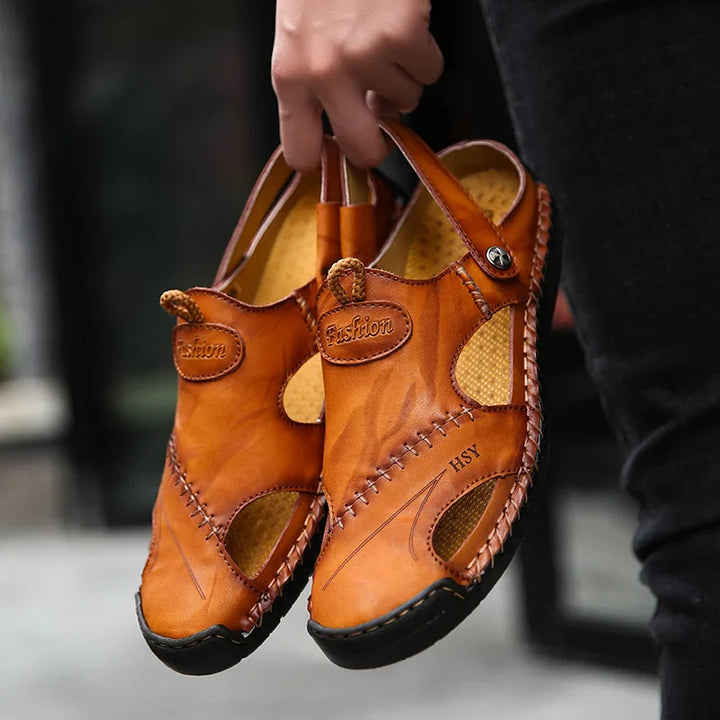 Klassische Leder Sandalen