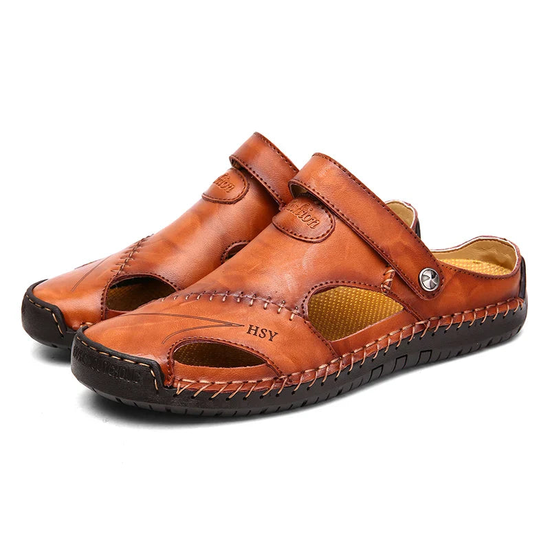 Klassische Leder Sandalen