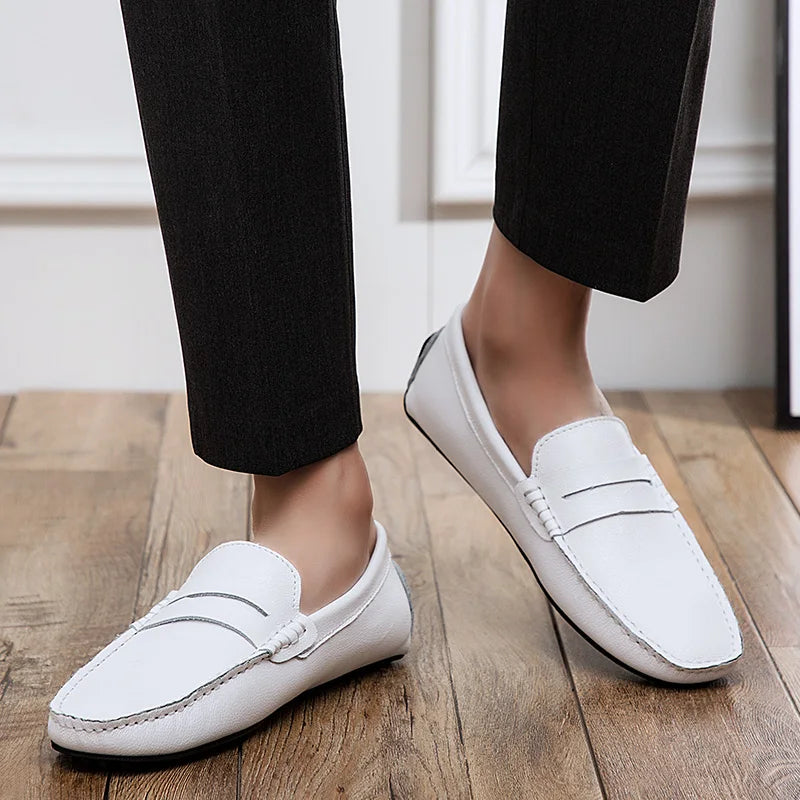 Lässige Leder Sommer Loafers