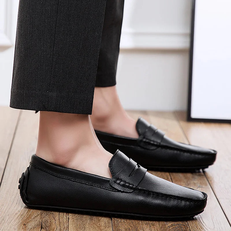 Lässige Leder Sommer Loafers