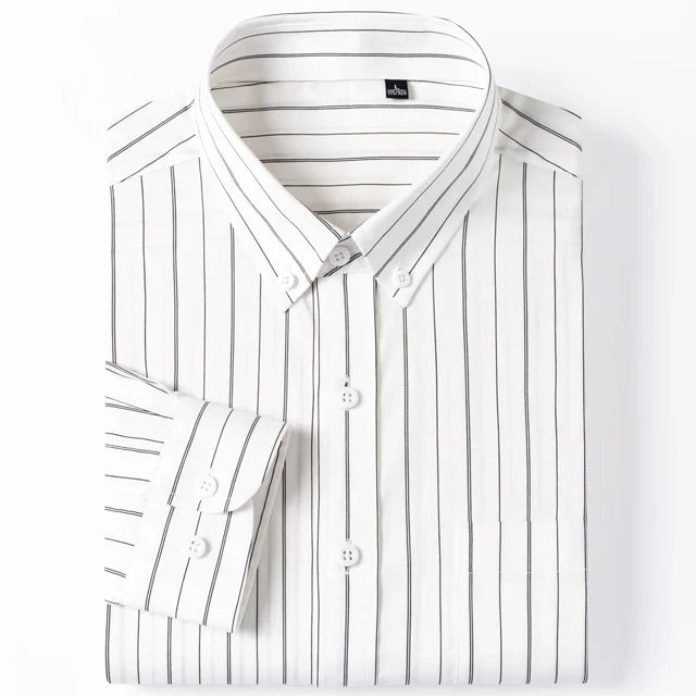 Elegantes gestreiftes Baumwollhemd