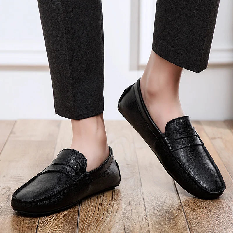 Lässige Leder Sommer Loafers