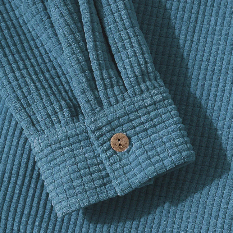 Corduroy Button-Up-Shirt mit Kapuze