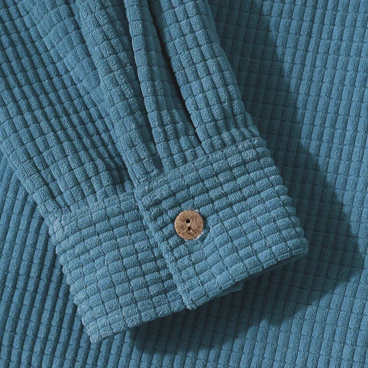Corduroy Button-Up-Shirt mit Kapuze