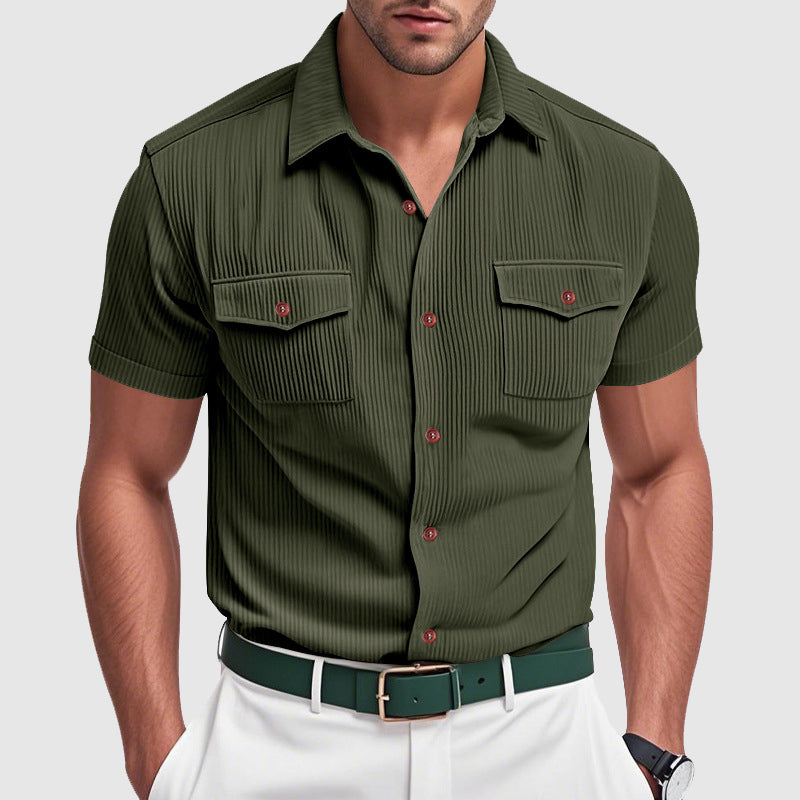 Elegantes Corduroy-Herrenhemd