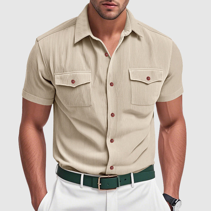 Elegantes Corduroy-Herrenhemd