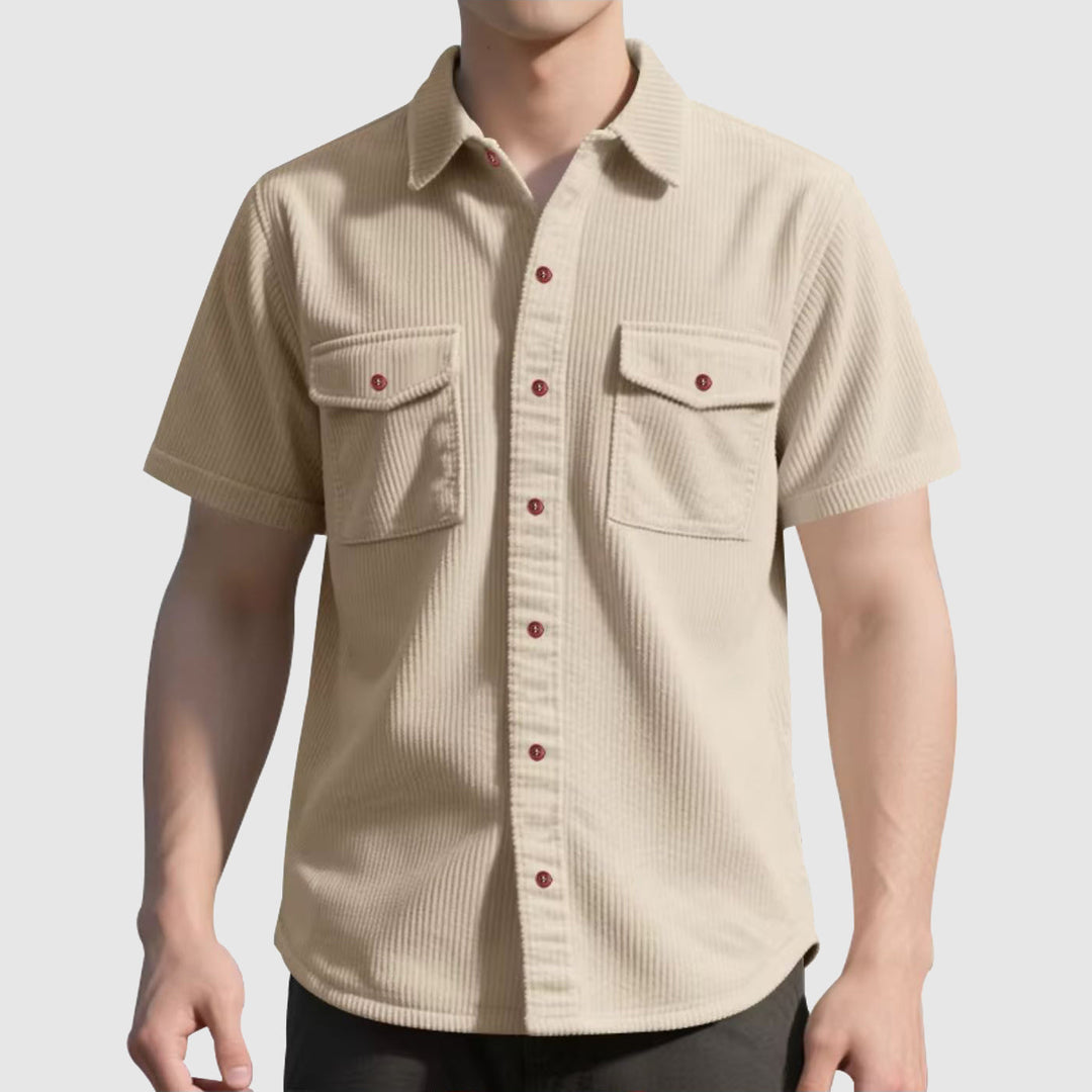 Elegantes Corduroy-Herrenhemd