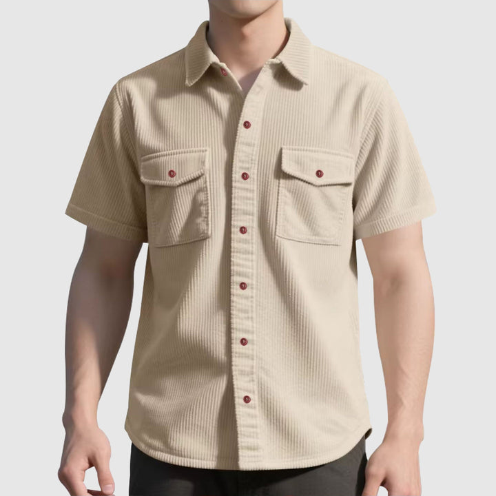 Elegantes Corduroy-Herrenhemd