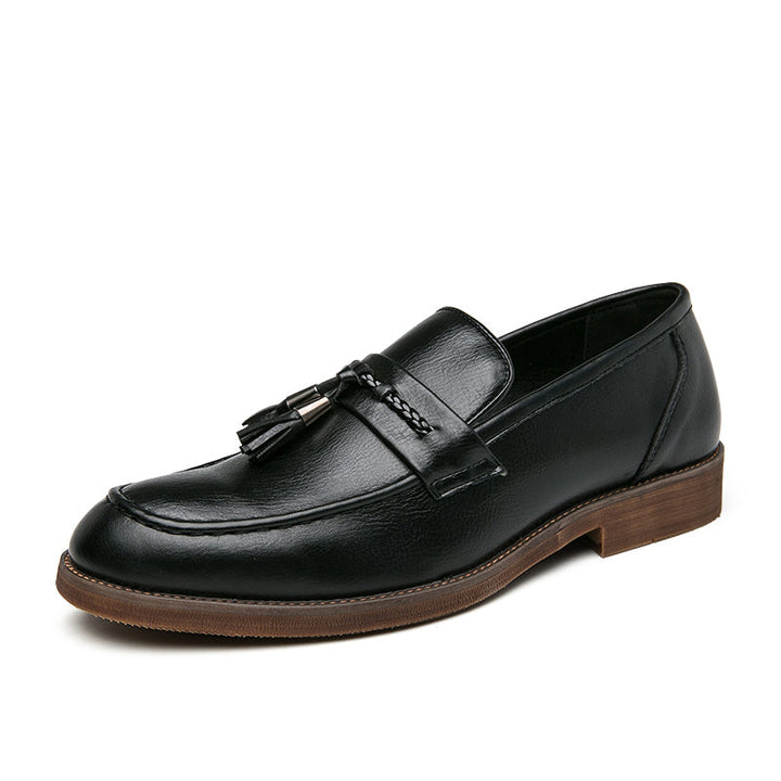 Leder Loafers mit Quasten