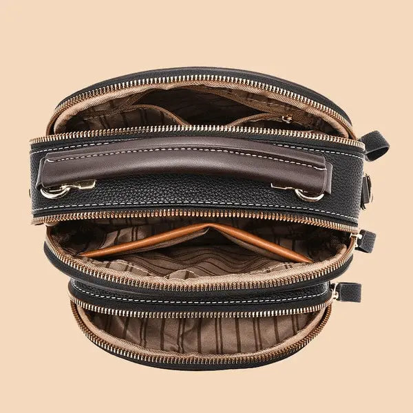Mollys zeitlose Eleganz | Stilvolle Lederhandtasche mit Schultergurt