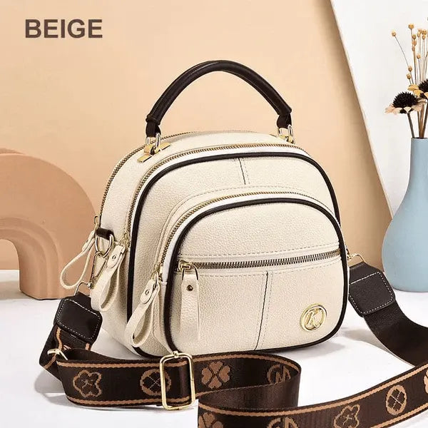 Mollys zeitlose Eleganz | Stilvolle Lederhandtasche mit Schultergurt