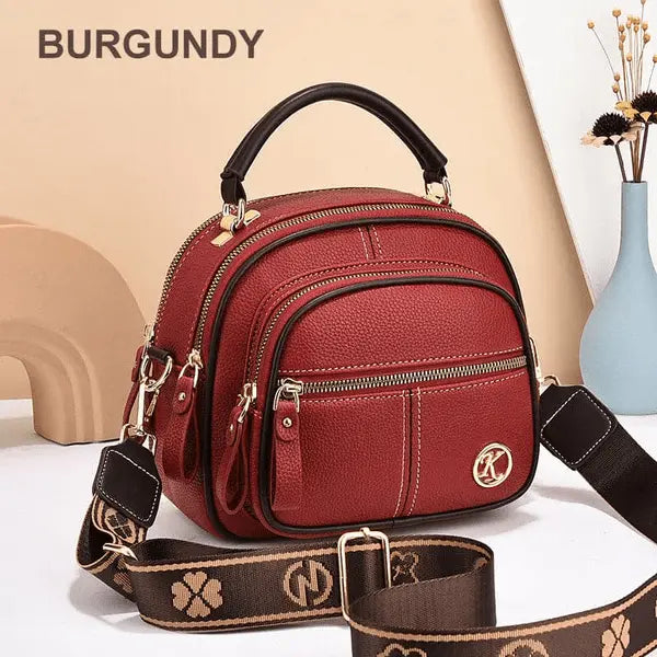 Mollys zeitlose Eleganz | Stilvolle Lederhandtasche mit Schultergurt