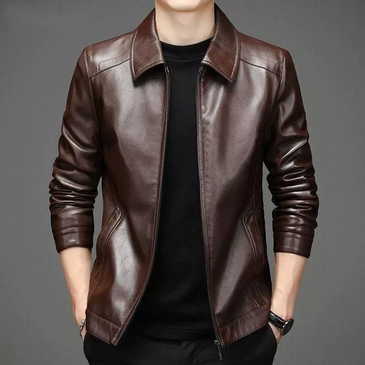 Lässige Lederjacke